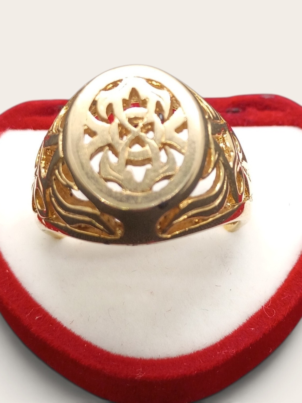 Gold Filigree Statement Ring - Men's Jewelry